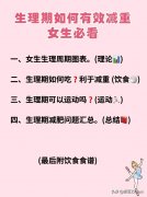 女性经期怎么减肥(女人经期怎么减肥)